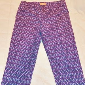 Joe Fresh Size 4 Blue Pink Ankle Capri Pants